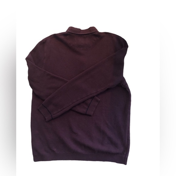 Ted Baker London Ribbed Polo Shirt Sz. 4 Long Sleeve Purple/Maroon Casual Shirt - Picture 3 of 7